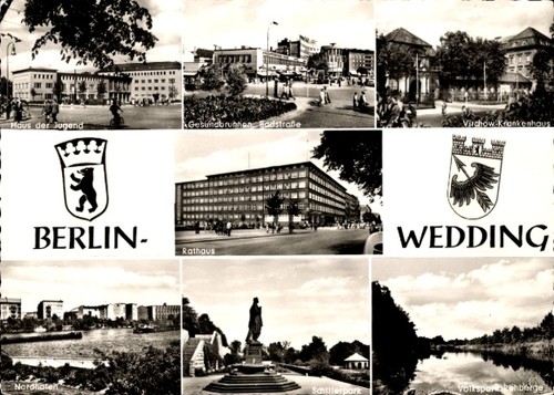 Wappen berlin wedding haus - ak, wedding,