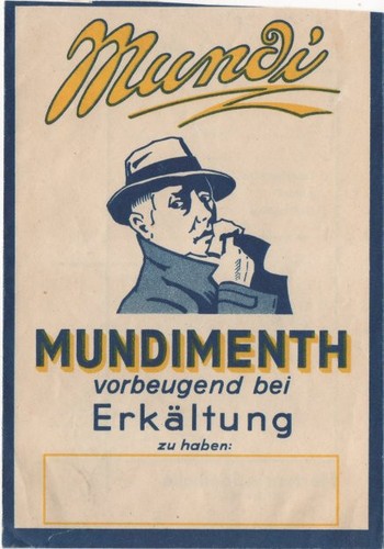 Alte werbetüte mundi - alte,