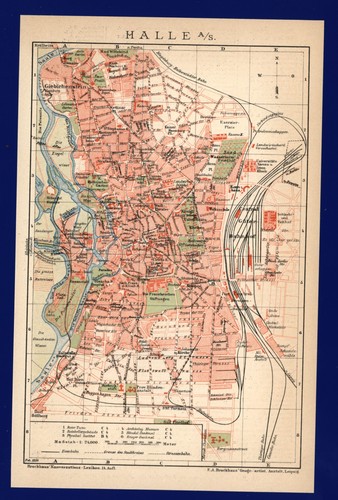 Stadtplan anno 1899 halle - stadtplan,